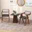 Ensemble de 4 chaises d'appoint modernes avec coussins de siège et dossier en sherpa Leathaire-844504734-844504733