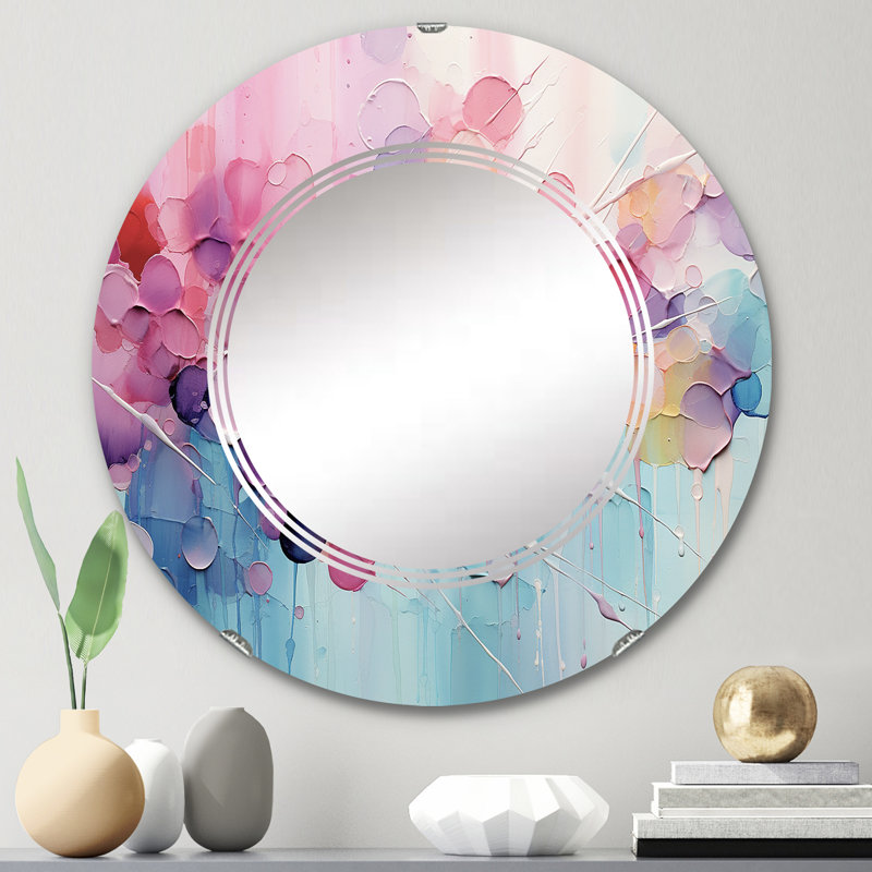 Artemius - Miroir mural moderne rond, 24 po x 24 po