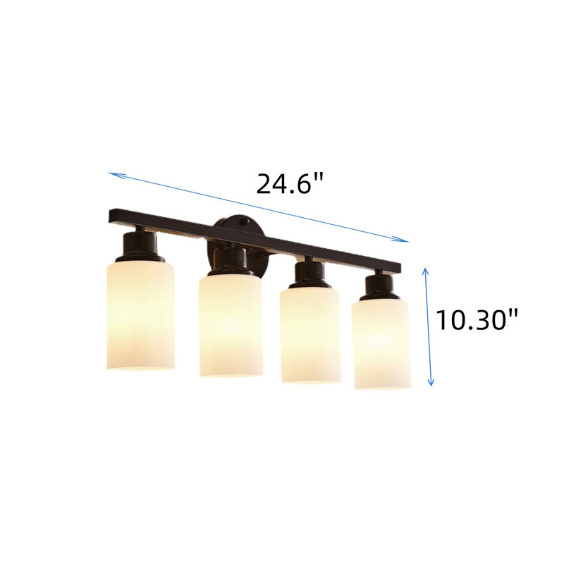 Éclairage pour meuble-lavabo 4 lumières (ampoules non incluses) - douille E26, H 10,3 po x l 24,6 po x P 10,3 po