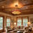 20" 5-light Head Lateral Flower Counter Pendant - E26 Base/wall Controls
