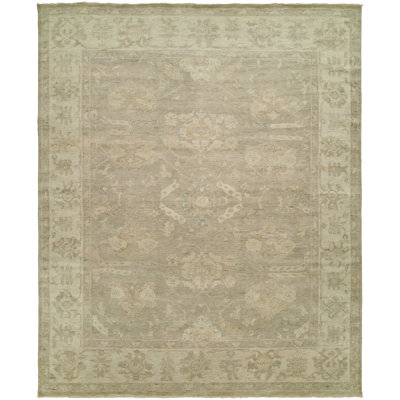 Wool Oriental Area Rug in Gray