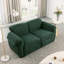 Canapé d'angle 2 places en chenille de 174 cm de long, structure en fer, pour salon et chambre, style minimaliste moderne, assise mi-ferme, dossier divisé, accoudoirs carrés, profondeur idéale, style contemporain, moelleux, accoudoirs, dossier