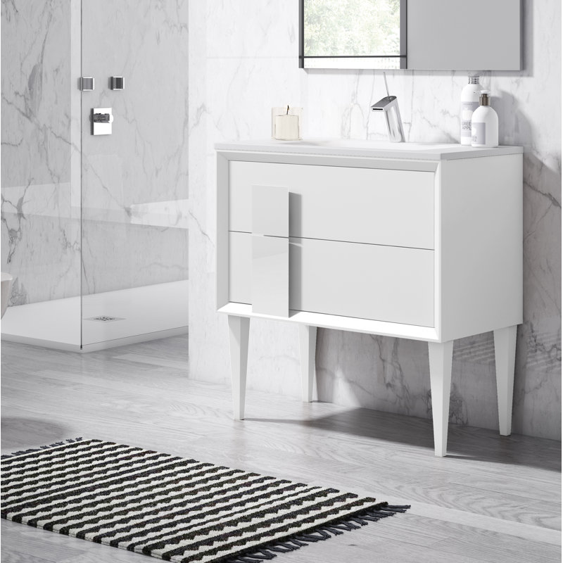 Ensemble de meuble-lavabo simple 32 po Zak, Blanc