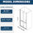 Universal Pivot 1/4" Tempered Glass Shower Door - Matte Black, 1 3/8" Adjustable, 36000 Open And Close Researches, Leak Functionality Times & Close, Leak Blocking Function