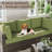 Outdoor 8-Piece 4" Replacement Cushion Set – 3 Seat Cushions, 3 Backrests, 2 Corner Cushions – Cushion Set Only-210958703
