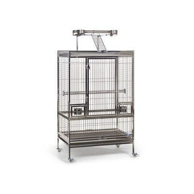 Keeling Stainless Steel Play Top Bird Cage with Wheels/Casters