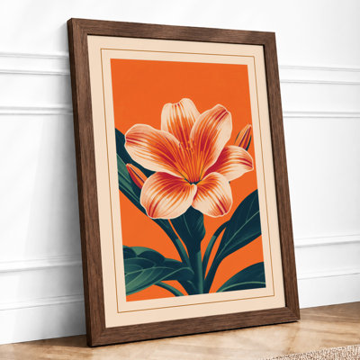 Striped Bloom Botanical - Framed Print