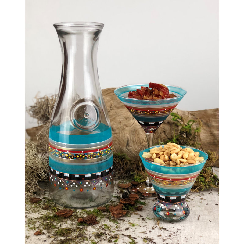 Mosaic Carnival 33oz. Glass Beverage Dispenser
