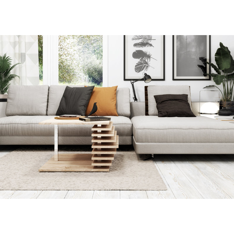Linney Floor Shelf Coffee Table, 45" H x 70" W x 70" D, Sonoma