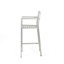 Ensemble de 2 tabourets d'extérieur avec cadre en aluminium antirouille 29,50 po d'extérieur, argent