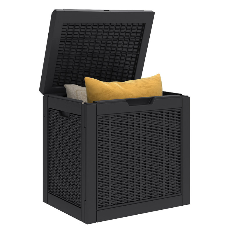 Boîte de rangement verrouillable en résine résistante à l'eau de 22 po x 32 gallons
