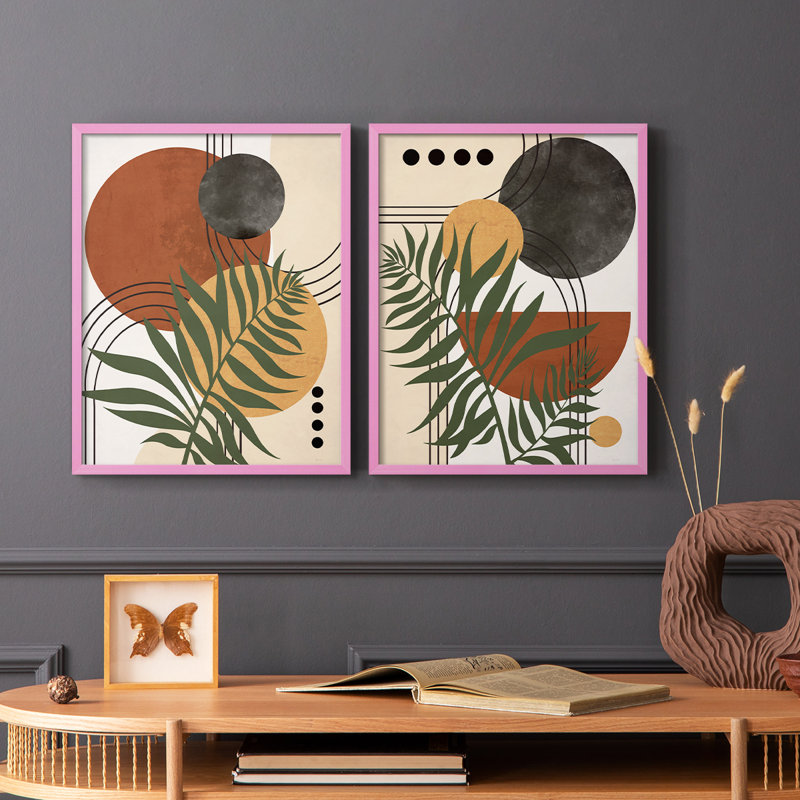 «Contemporary Palm I», reproduction encadrée de qualité supérieure - prête à être accrochée - aucun clou requis - aucun clou requis