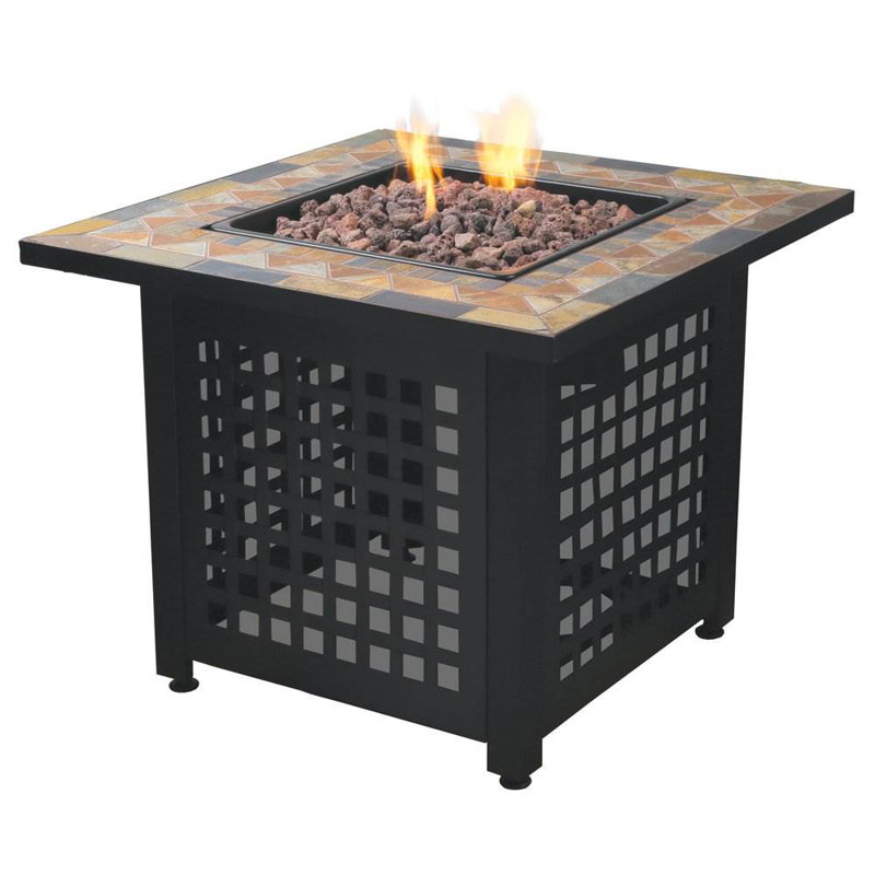 Rectangle Steel Propane Smokeless Fire Pit