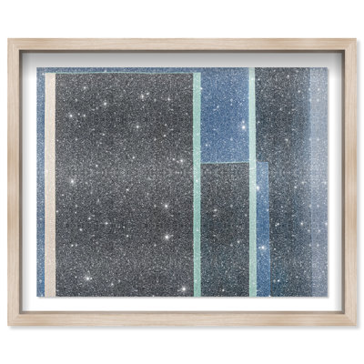 Desert Stillness I Shadowbox Abstract Print by Oliver Gal, Black Frame, 20 x 16