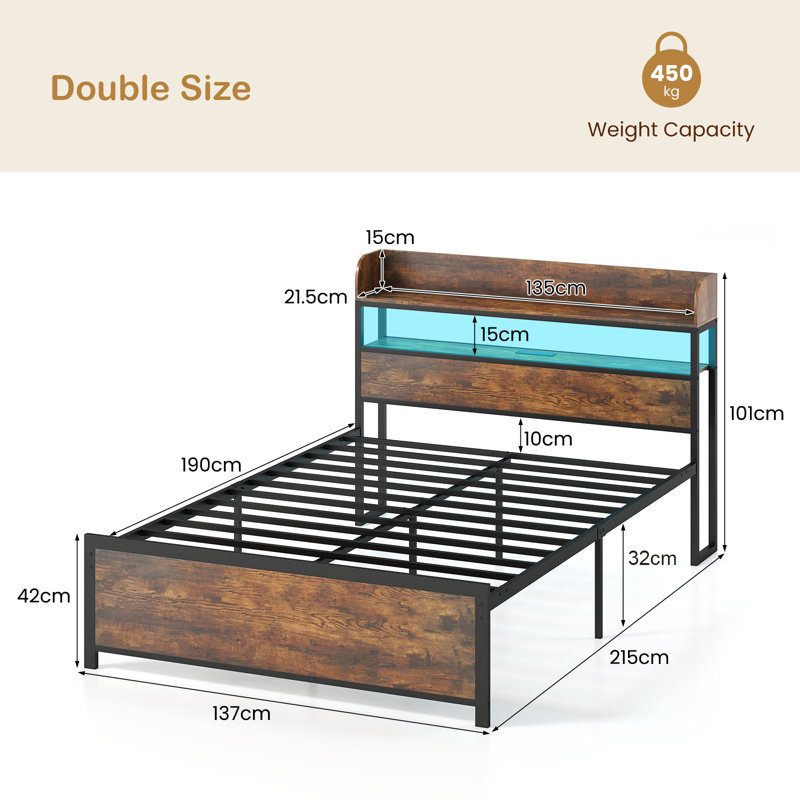 Bed, 137 x 215 cm