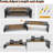 Dual Monitor Stand - Riser 2 Shelf Computer With Adjustable Length And Angle, Stands For Monitors, Desktop Organizer PC, Computer, Laptop