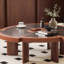 Table basse en bois massif au design créatif-105353539