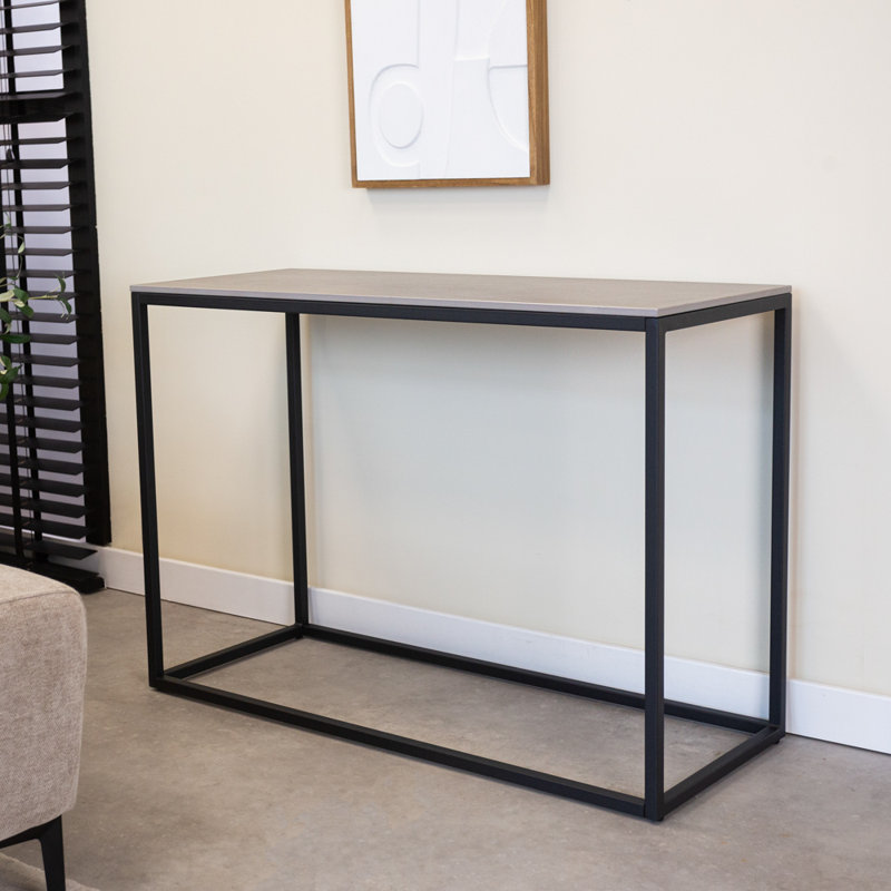 Kylematthew Stone Top Console Table, Grey