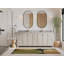 Meuble-lavabo double 84 po avec comptoir en quartz Chicago