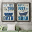 «Bubble Bath», ensemble de 2 encadrements d'art textuel sur toile-109573009-109573013