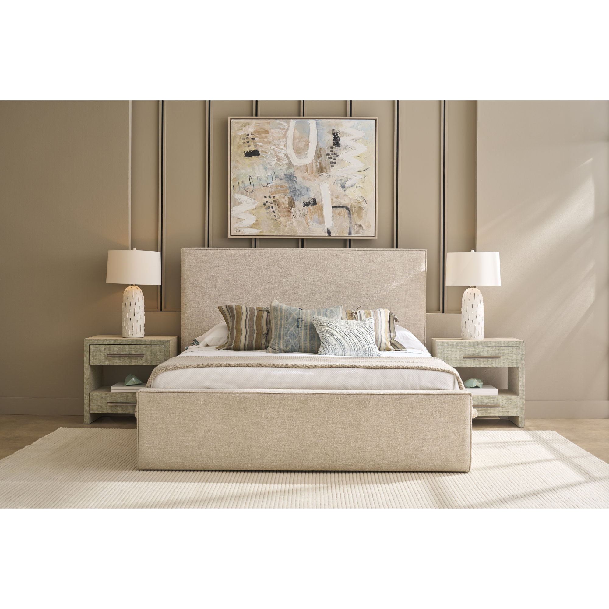 Drift Upholstered Bed King, Queen