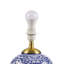 Lampe de table bleue en céramique