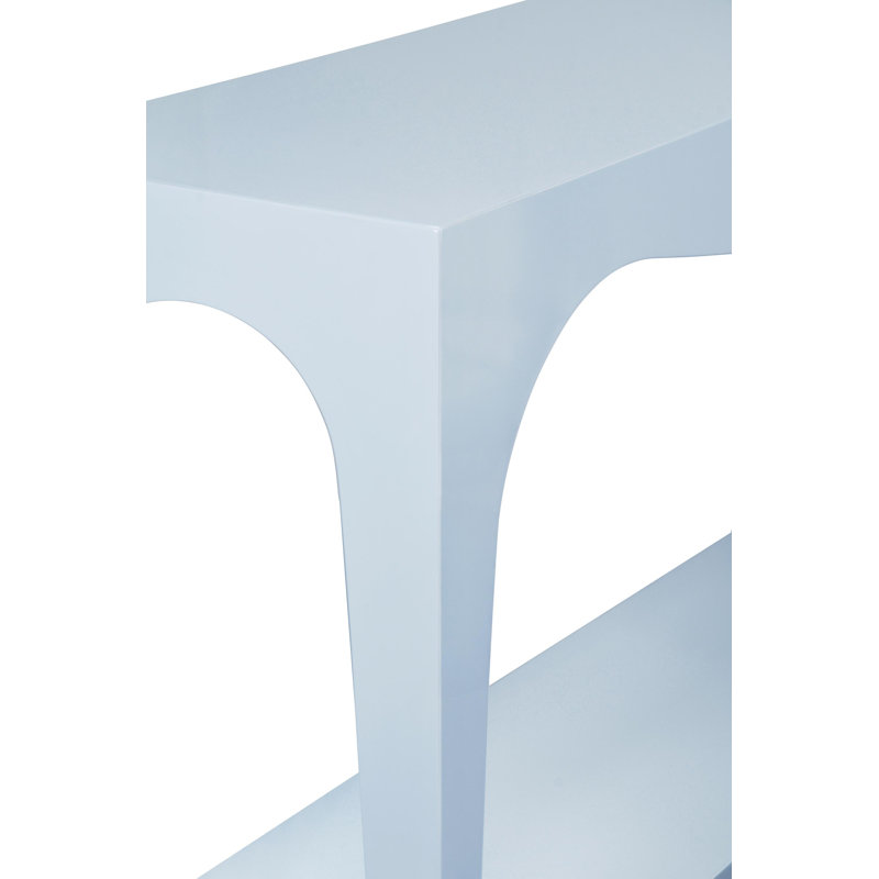 54'' W Solid Wood Console Table, Light Blue Lacquer
