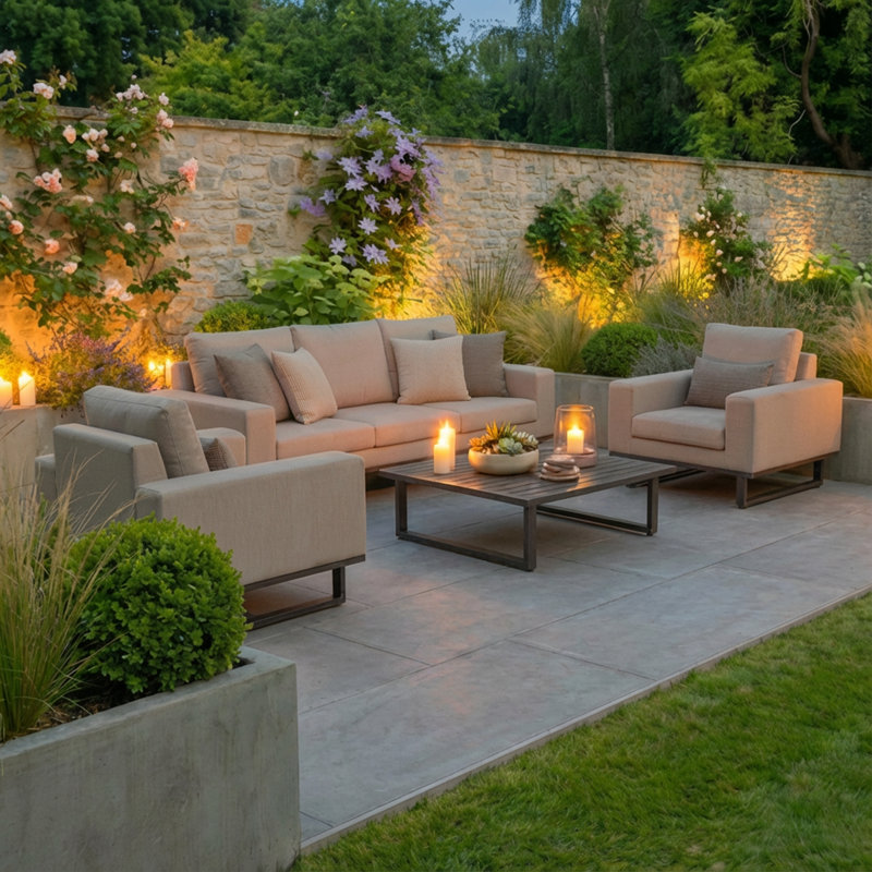 Carnmore 3 Seat Sofa Set Zinc, Grey, Oatmeal