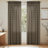 Rustic Grid Pattern Linen Light Filtering Plaid Curtains for Living Room Dining Room, Farmhouse Rod Pocket Back Tab Semi Sheer Window Curtains, 1 Pair-328923829-329966678