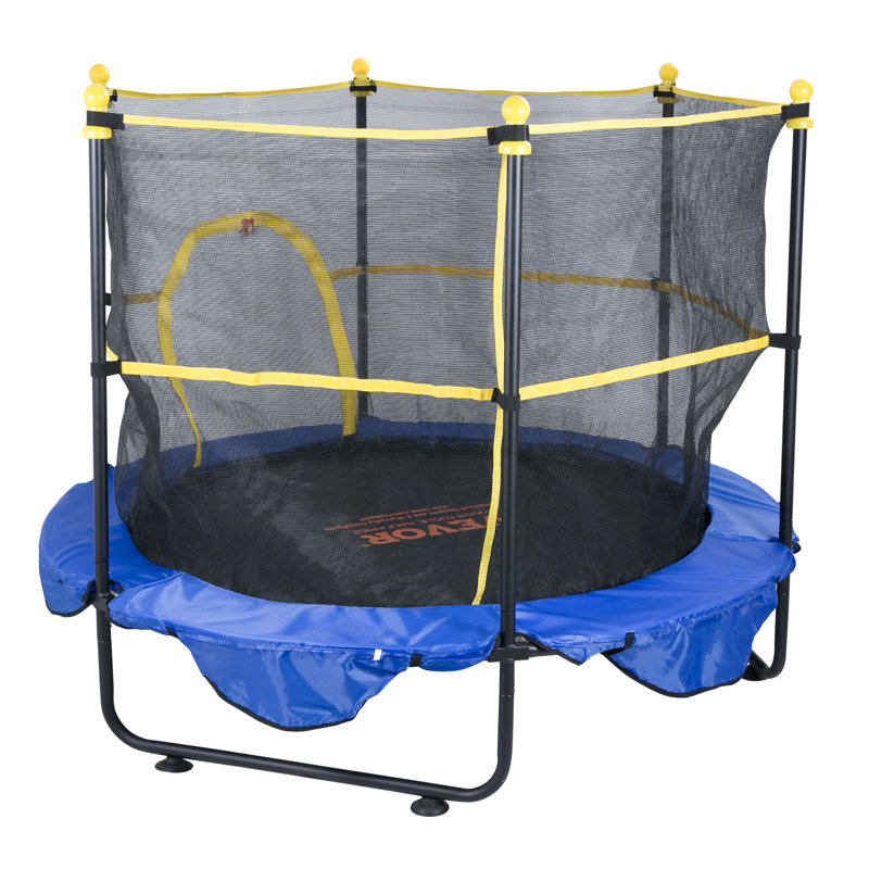 VEVOR 5ft Kids' Trampoline with Safety Enclosure and Basketball Hoop