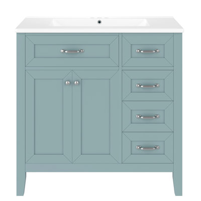 Meuble-lavabo de salle de bain - Armoire 36 po avec tiroirs à finition moderne