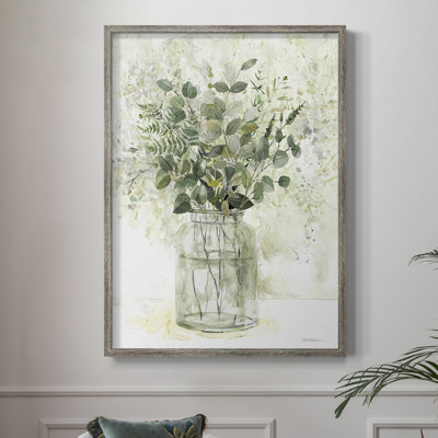 Delicate Greenery II Framed Print - Solid Wood 46946