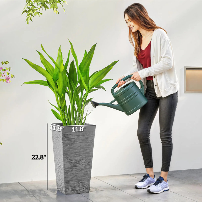 Ensemble de 3 pots à fleurs en plastique Denishia
