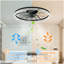 Ventilateur de plafond en cristal avec lumières Luxury