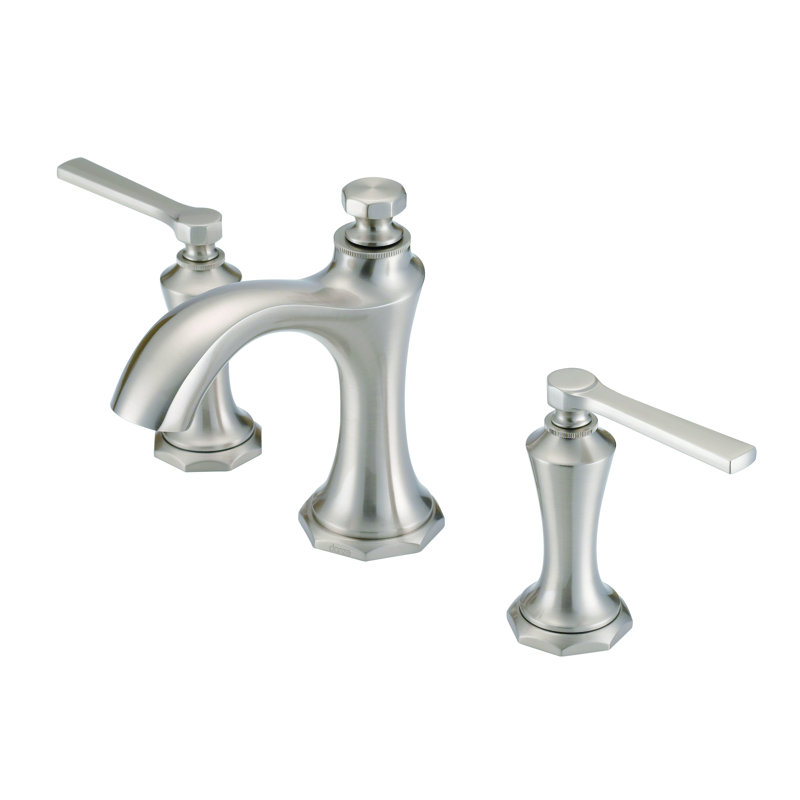 Draper Widespread Bathroom Faucet with Drain Assembly, Brushed Nickel