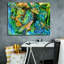 Toile épique Graffiti «Sea Turtle Garden» par Carol Cavalaris, 34 po x 26 po