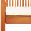 Chaise de salle à manger de patio moderne avec coussin en bois d'acacia massif-122893801-87290991