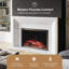 Highmark 33" Traditional Electric Fireplace Insert Heater, Wi-Fi, Google & Alexa Compatible, Logs & Crystals-105321372