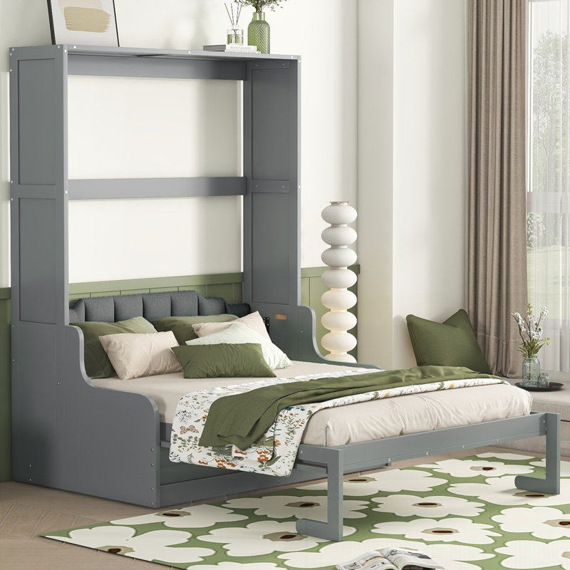 Lit escamotable avec coussin Murphy, Gray