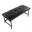 Banc en métal noir et similicuir noir-1652906746
