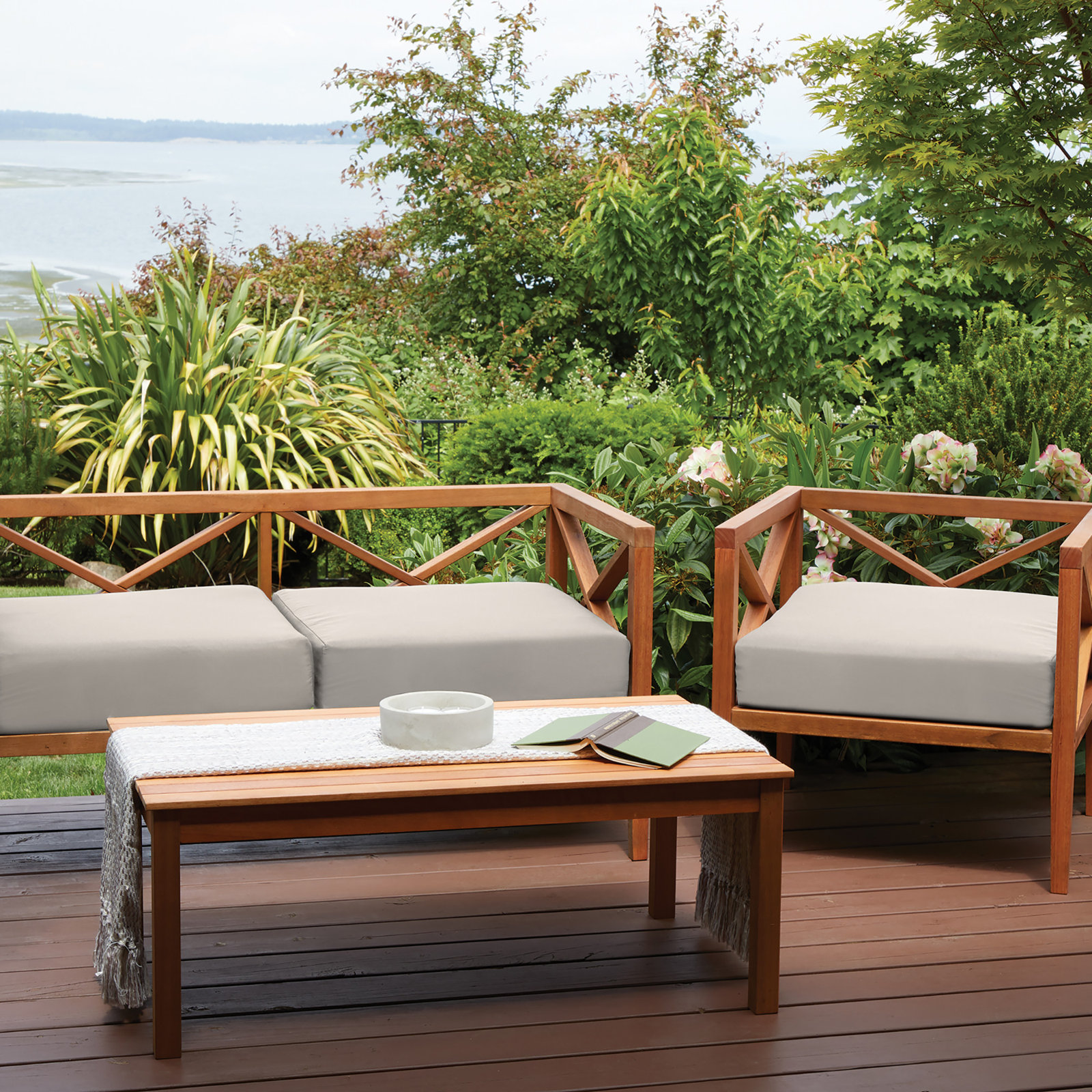 Outdoor Cushion, 48" W x 18" D, Mushroom