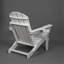Chaise Adirondack pliante avec porte-gobelet double - Chaise Adirondack en composite avec texture bois - Blanc-880717414
