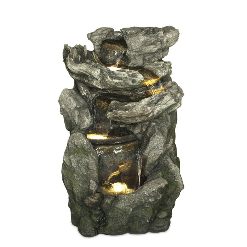 Fontaine en résine avec lumière d’obrian