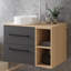 790 mm Wall Mounted Combined Vanity Unit with Drop In Ceramic Basin
