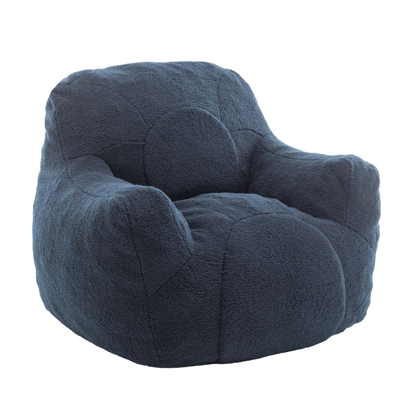 Memory Foam with Armrests, Dark Blue Teddy, 30" H x 41.4" W x 37.8" D Incorrect