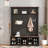 Farmhouse 4-in-1 Hall Tree With 6 Hooks, Entryway Bench With Adjustable Shelves, 16 Open Compartments And A Side Umbrella Rack-1264172472