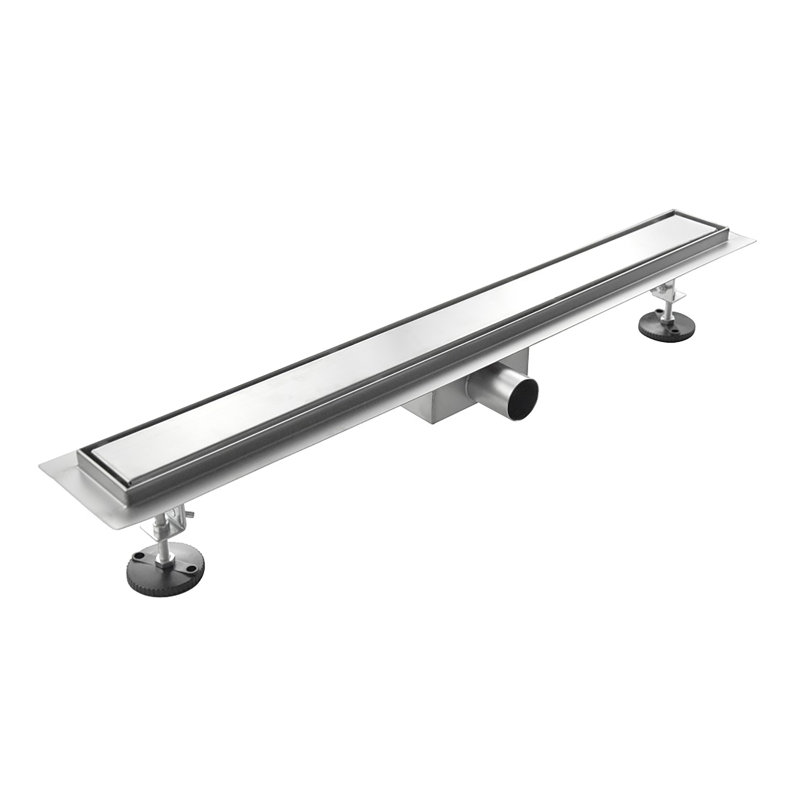 LANERI FLOOR Tile-Insert Linear Shower Drain, Stainless Steel, 120 x 7 cm