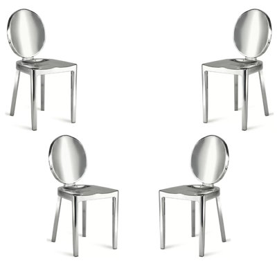 Chaise de patio empilable en acier Stainles