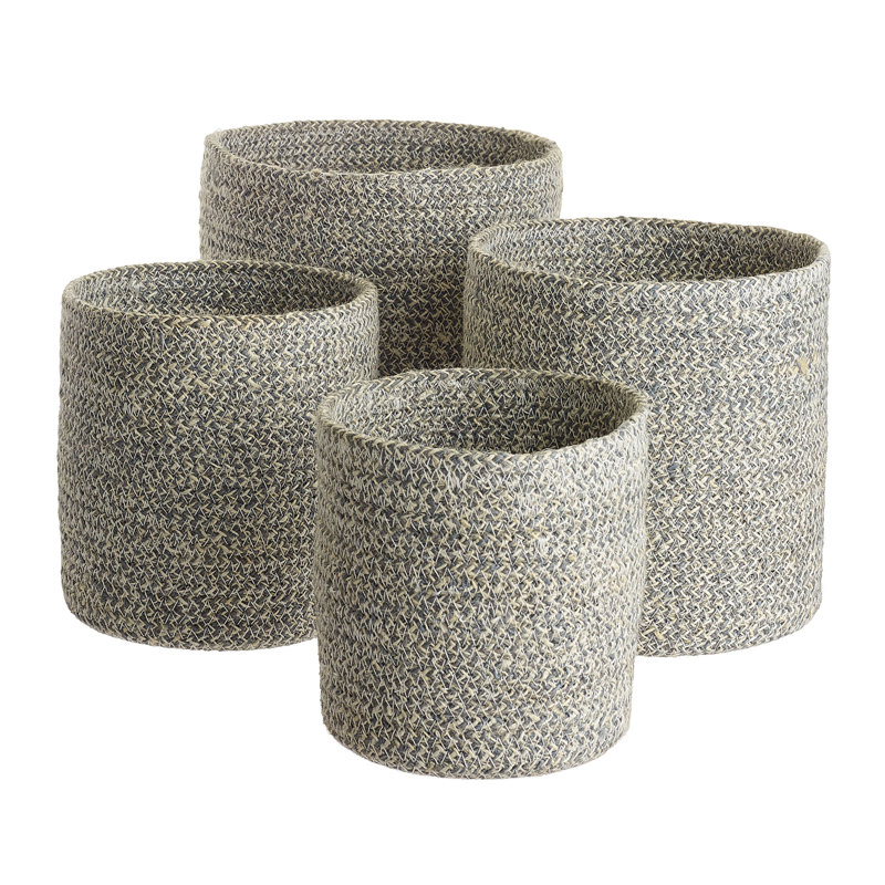 Gracie Oaks Berkey Fabric Basket, Slate
