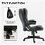Fauteuil de direction haut dossier avec dossier inclinable, accoudoirs rembourrés et télécommande-253229748-253229750